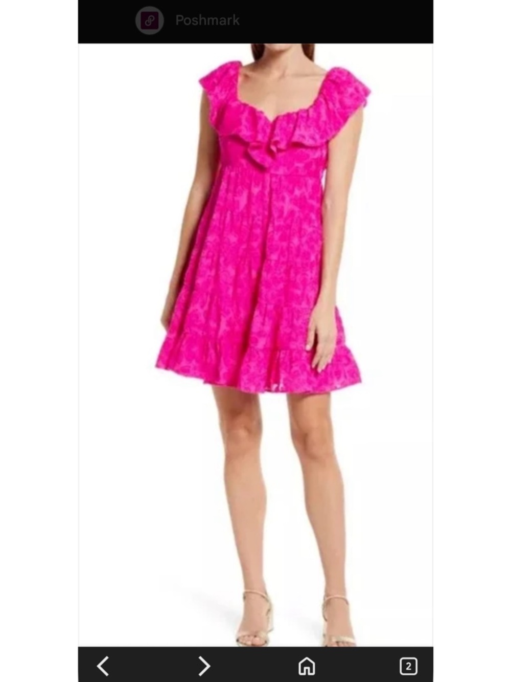 Lilly Pulitzer Bright Pink Floral Maxi Dress